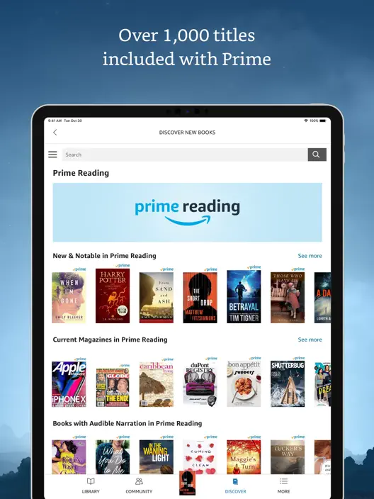 Schermata Kindle con font e colori di sfondo regolabili