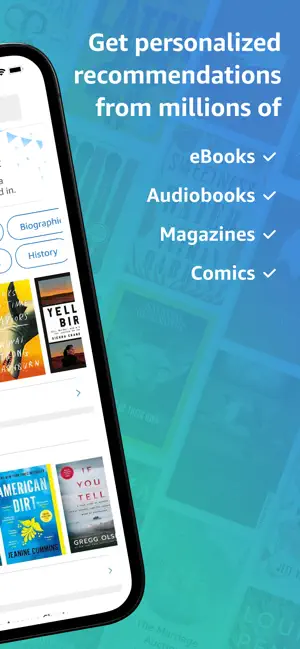 Consigli ebook personalizzati nell'app Amazon Kindle