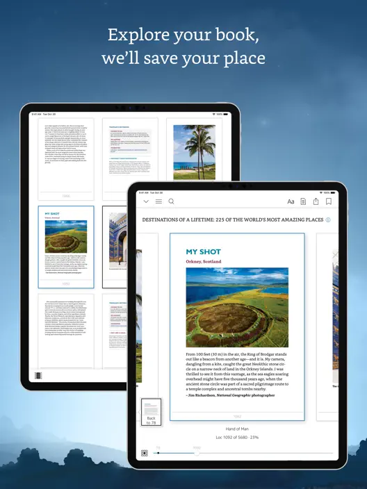 Schermata Kindle con sincronizzazione tra iPhone iPad e Mac